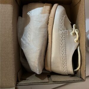 Cream Leather Baptism Shoes